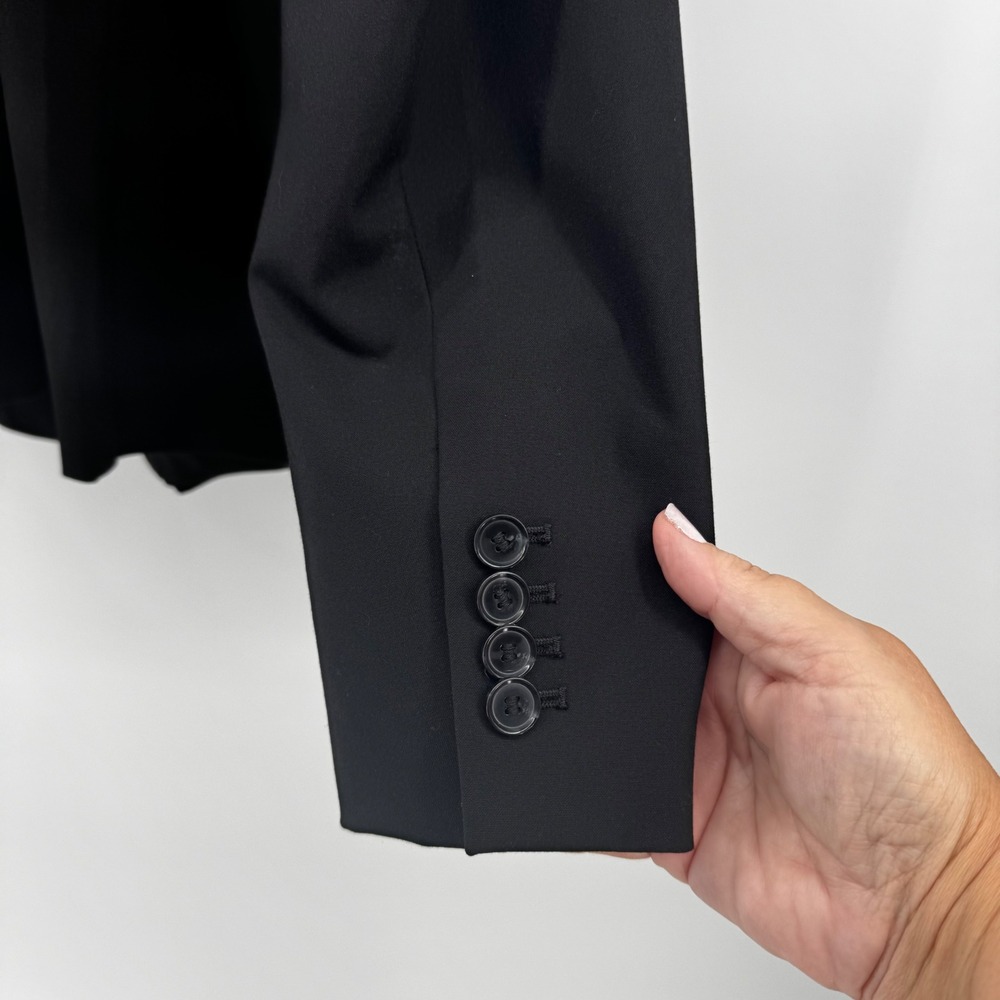 Ann Taylor Black Two-Button Blazer Lined Jacket Women Sz 12 Professional Career - Picture 3 of 12